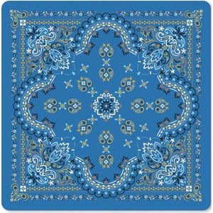 Muismat XXL - Bureau onderlegger - Bureau mat - Mandala - Patronen - Blauw - 80x80 cm - XXL muismat