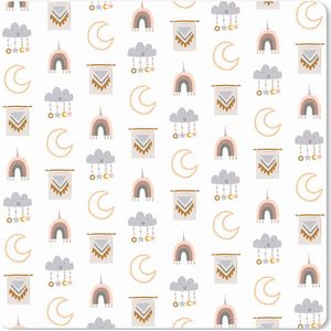 Muismat XXL - Bureau onderlegger - Bureau mat - Illustraties - Patroon - Kinderkamer - 40x40 cm - XXL muismat