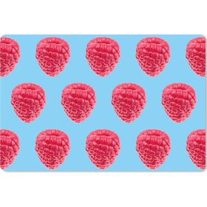 Muismat XXL - Bureau onderlegger - Bureau mat - Framboos - Roze - Patronen - 90x60 cm - XXL muismat