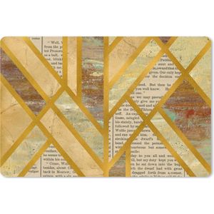 Muismat XXL - Bureau onderlegger - Bureau mat - Vintage - Marmer print - Design - 90x60 cm - XXL muismat