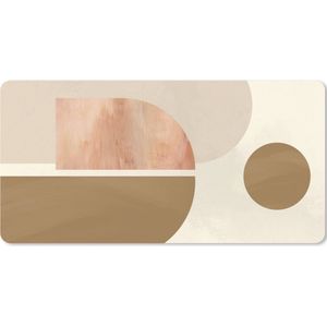 Muismat XXL - Bureau onderlegger - Bureau mat - Roze - Design - Abstract - 90x45 cm - XXL muismat