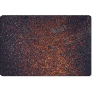 Muismat XXL - Bureau onderlegger - Bureau mat - Roest print - Metaal - Vintage - 120x80 cm - XXL muismat