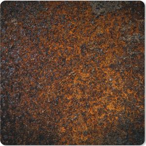 Muismat XXL - Bureau onderlegger - Bureau mat - Roest print - Brons - Plaat - 50x50 cm - XXL muismat