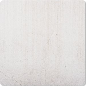 Muismat XXL - Bureau onderlegger - Bureau mat - Beton print - Muur - Wit - 80x80 cm - XXL muismat