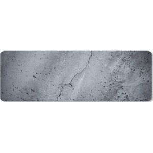 Muismat XXL - Bureau onderlegger - Bureau mat - Beton print - Grijs - Scheur - 90x30 cm - XXL muismat