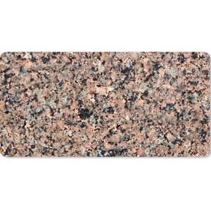 Muismat XXL - Bureau onderlegger - Bureau mat - Graniet print - Steen - Oranje - 90x45 cm - XXL muismat