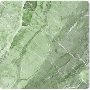 Muismat XXL - Bureau onderlegger - Bureau mat - Graniet print - Keien - Wit - Groen - 50x50 cm - XXL muismat