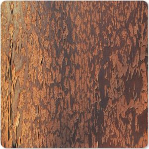 Muismat XXL - Bureau onderlegger - Bureau mat - Roest print - Bruin - Oranje - Metaal - Patroon - Structuur - 80x80 cm - XXL muismat