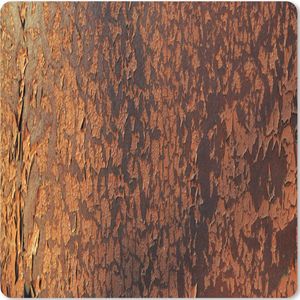 Muismat XXL - Bureau onderlegger - Bureau mat - Roest print - Bruin - Oranje - Metaal - Patroon - Structuur - 50x50 cm - XXL muismat