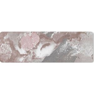 Muismat XXL - Bureau onderlegger - Bureau mat - Graniet print - Kristal - Bruin - 90x30 cm - XXL muismat