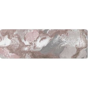 Muismat XXL - Bureau onderlegger - Bureau mat - Roze - Graniet print - Keien - 90x30 cm - XXL muismat