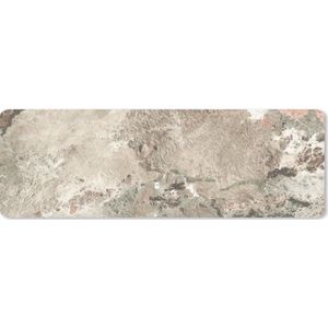 Muismat XXL - Bureau onderlegger - Bureau mat - Grijs - Wit - Graniet print - Steen - 90x30 cm - XXL muismat
