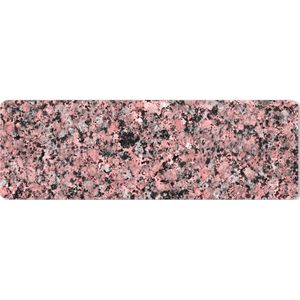 Muismat XXL - Bureau onderlegger - Bureau mat - Graniet print - Keien - Roze - Zwart - 90x30 cm - XXL muismat