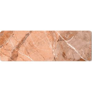 Muismat XXL - Bureau onderlegger - Bureau mat - Kristallen - Graniet print - Oranje - Wit - 90x30 cm - XXL muismat