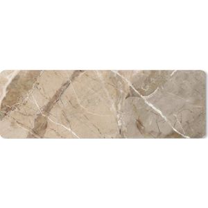 Muismat XXL - Bureau onderlegger - Bureau mat - Steen - Graniet print - Bruin - Wit - 90x30 cm - XXL muismat