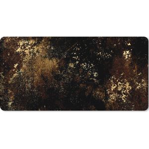 Muismat XXL - Bureau onderlegger - Bureau mat - Goud - Zwart - Luxe - 120x60 cm - XXL muismat