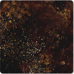 Muismat XXL - Bureau onderlegger - Bureau mat - Zwart - Goud - Verf - 40x40 cm - XXL muismat