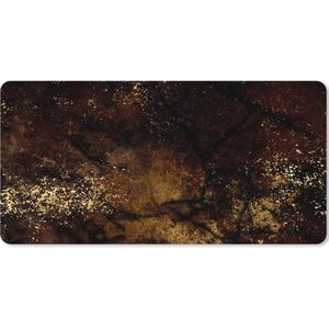 Muismat XXL - Bureau onderlegger - Bureau mat - Gold - Zwart - Luxe - 120x60 cm - XXL muismat