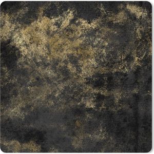 Muismat XXL - Bureau onderlegger - Bureau mat - Zwart - Goud - Luxe - Vintage - 50x50 cm - XXL muismat