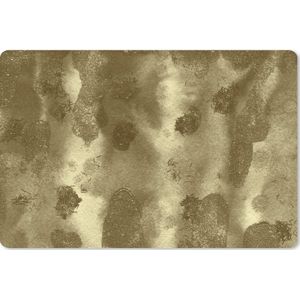 Muismat XXL - Bureau onderlegger - Bureau mat - Goud - Structuur - Abstract - 90x60 cm - XXL muismat