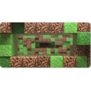 Muismat XXL - Bureau onderlegger - Bureau mat - Gaming - Blokken - Gamen - Kinderen - 120x60 cm - XXL muismat - Geschikt voor Gaming Muis en Gaming PC set