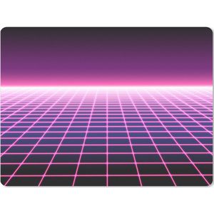 Muismat XXL - Bureau onderlegger - Bureau mat - Gaming - Retro - Neon - 80x60 cm - XXL muismat - Geschikt voor Gaming Muis en Gaming PC set