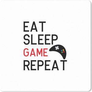 Muismat XXL - Bureau onderlegger - Bureau mat - Gaming - Game - Quote - 60x60 cm - XXL muismat - Geschikt voor Gaming Muis en Gaming PC set
