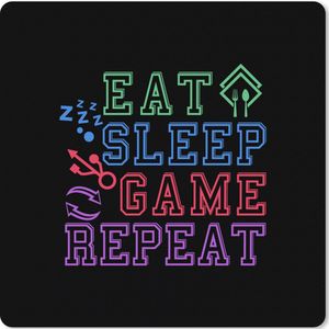 Muismat XXL - Bureau onderlegger - Bureau mat - Gaming - Quote - Gamers - 40x40 cm - XXL muismat - Geschikt voor Gaming Muis en Gaming PC set