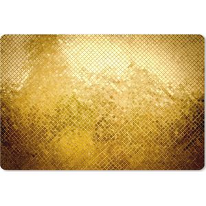 Muismat XXL - Bureau onderlegger - Bureau mat - Goud - Design - Abstract - 90x60 cm - XXL muismat