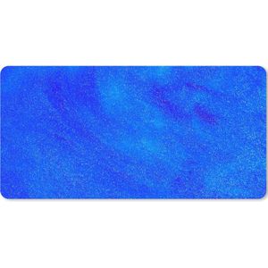 Muismat XXL - Bureau onderlegger - Bureau mat - Blauw - Abstract - Design - 80x40 cm - XXL muismat