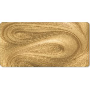 Muismat XXL - Bureau onderlegger - Bureau mat - Goud - Glitter - Abstract - Luxe - 120x60 cm - XXL muismat