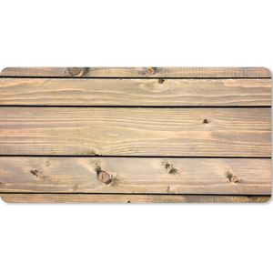 Muismat XXL - Bureau onderlegger - Bureau mat - Retro - Plank - Hout - Natuur - 100x50 cm - XXL muismat