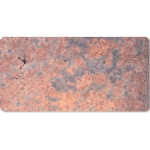 Muismat XXL - Bureau onderlegger - Bureau mat - Platen - Staal - Roest print - 80x40 cm - XXL muismat