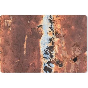 Muismat XXL - Bureau onderlegger - Bureau mat - Roestrood - Roest print - Metaal - 90x60 cm - XXL muismat