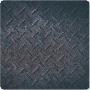Muismat XXL - Bureau onderlegger - Bureau mat - IJzer - Platen - Roest print - 80x80 cm - XXL muismat