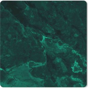 Muismat XXL - Bureau onderlegger - Bureau mat - Marmer print - Kalk - Groen - Structuur - Marmer printlook - 60x60 cm - XXL muismat