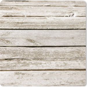 Muismat XXL - Bureau onderlegger - Bureau mat - Muur met een planken structuur - 40x40 cm - XXL muismat