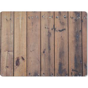 Muismat XXL - Bureau onderlegger - Bureau mat - Structuur van verweerde planken - 80x60 cm - XXL muismat