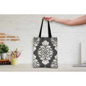 MuchoWow® Schoudertas - Strandtas - Big Shopper - Boodschappentas - Patronen - Ruit - Jaren 20 - 40x50 cm - Katoenen tas