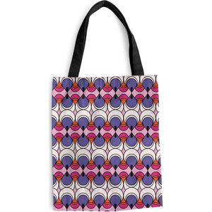 MuchoWow® Schoudertas - Strandtas - Big Shopper - Boodschappentas - Retro - Druppel - Design - 40x50 cm - Katoenen tas