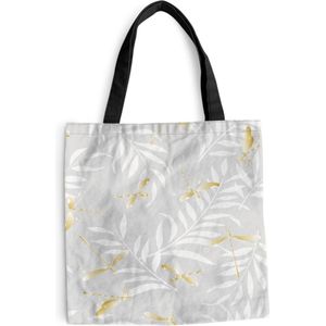 MuchoWow® Schoudertas - Strandtas - Big Shopper - Boodschappentas - Libelle - Patronen - Goud - 40x40 cm - Katoenen tas