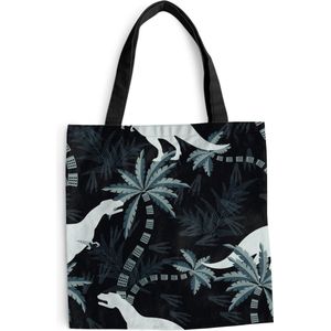 MuchoWow® Schoudertas - Strandtas - Big Shopper - Boodschappentas - Patronen - Dino - Jungle - Jongens - Meisjes - Kinderen - 45x45 cm - Katoenen tas