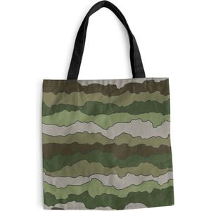 MuchoWow® Schoudertas - Strandtas - Big Shopper - Boodschappentas - Camouflage - Patronen - Leger - 40x40 cm - Katoenen tas