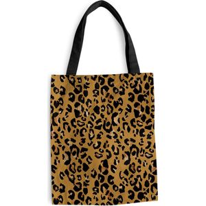 MuchoWow® Schoudertas - Strandtas - Big Shopper - Boodschappentas - Panterprint - Luxe - Patronen - 40x50 cm - Katoenen tas