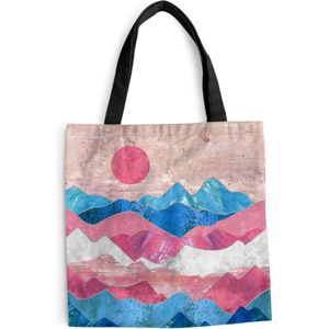 MuchoWow® Schoudertas - Strandtas - Big Shopper - Boodschappentas - Transgender - Marmer - Pride - 40x40 cm - Katoenen tas