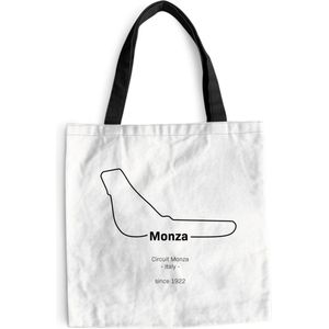 MuchoWow® Schoudertas - Strandtas - Big Shopper - Boodschappentas - Monza - Formule 1 - Circuit - 40x40 cm - Katoenen tas - Cadeau voor man