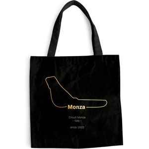MuchoWow® Schoudertas - Strandtas - Big Shopper - Boodschappentas - Monza - Formule 1 - Circuit - 40x40 cm - Katoenen tas - Cadeau voor man