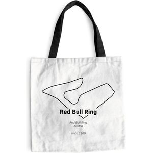 MuchoWow® Schoudertas - Strandtas - Big Shopper - Boodschappentas - Red Bull Ring - Formule 1 - Circuit - 45x45 cm - Katoenen tas - Cadeau voor man