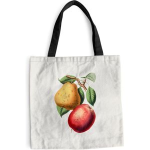 MuchoWow® Schoudertas - Strandtas - Big Shopper - Boodschappentas - Fruit - Lente - Bladeren - 45x45 cm - Katoenen tas