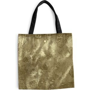 MuchoWow® Schoudertas - Strandtas - Big Shopper - Boodschappentas - Glitter - Goud - Abstract - 45x45 cm - Katoenen tas
